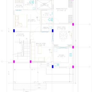 31 x 45 ft Bungalow House Design with BAR / GYM ,Garage and Terrace Garden - Image 3