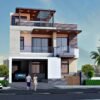31 x 45 ft Bungalow House Design with BAR / GYM ,Garage and Terrace Garden - Image 2